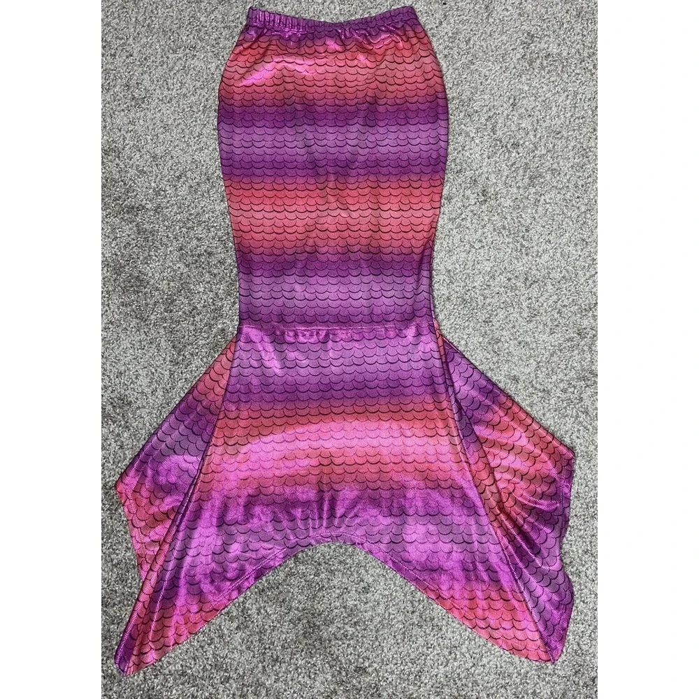 Justice Girls Mermaid Skirt Cover‎ Up Size Medium Shimmer Long Costume Fish Tail